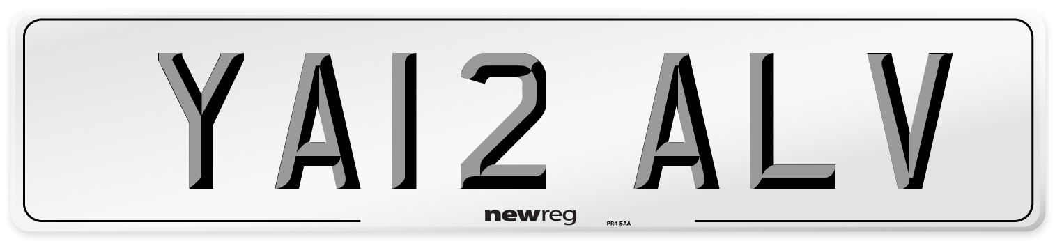 YA12 ALV Number Plate from New Reg
